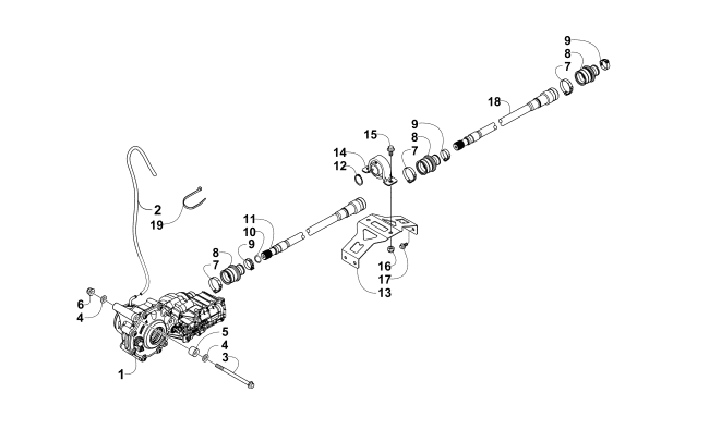 Parts Diagram for Arctic Cat 2015 WILDCAT SPORT XT ATV FRONT DRIVE SYSTEM ASSEMBLY