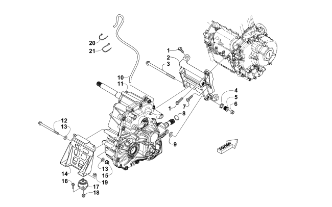 Parts Diagram for Arctic Cat 2016 WILDCAT SPORT ATV REAR DRIVE SYSTEM