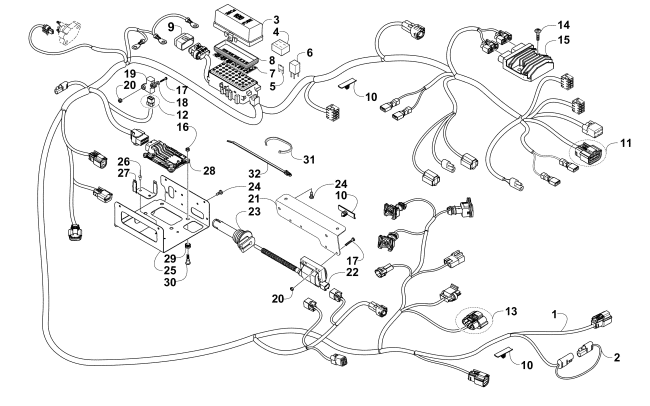 Parts Diagram for Arctic Cat 2015 WILDCAT SPORT ATV WIRING HARNESS ASSEMBLY