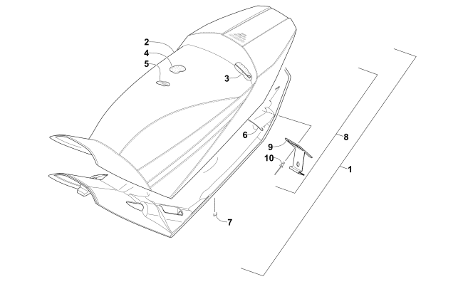 Parts Diagram for Arctic Cat 2015 ZR 5000 LXR SNOWMOBILE SEAT ASSEMBLY