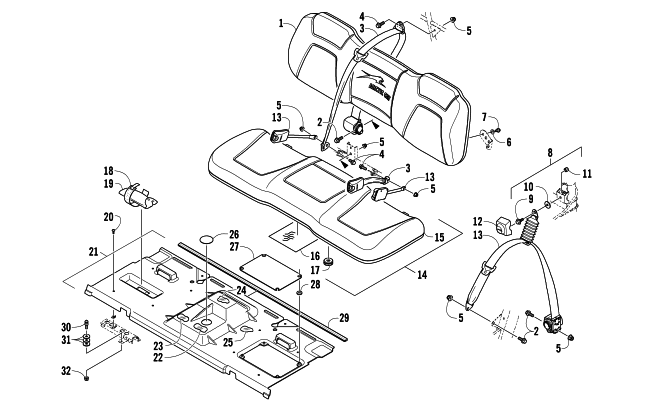 Parts Diagram for Arctic Cat 2014 PROWLER 500 HDX LTD ATV SEAT ASSEMBLY