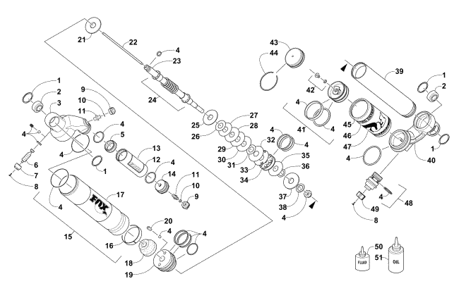 Parts Diagram for Arctic Cat 2015 ZR 8000 SNO PRO RR SNOWMOBILE FRONT SUSPENSION SHOCK ABSORBER