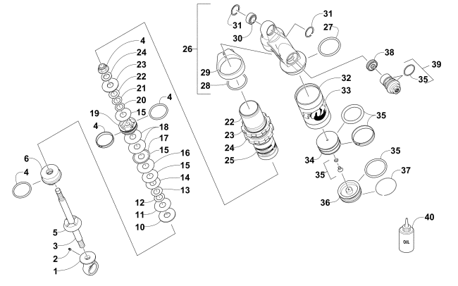 Parts Diagram for Arctic Cat 2015 ZR 9000 SNO PRO RR SNOWMOBILE REAR SUSPENSION FRONT ARM SHOCK ABSORBER
