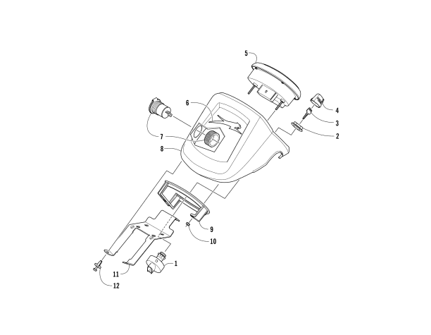 Parts Diagram for Arctic Cat 2016 700 MUD PRO LTD ATV INSTRUMENT POD ASSEMBLY