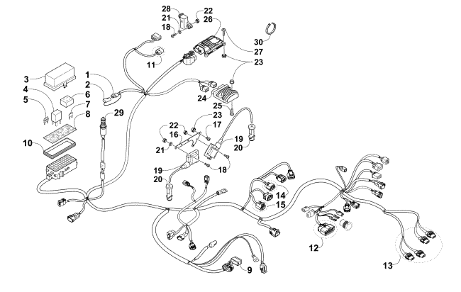 Parts Diagram for Arctic Cat 2015 1000 XT ATV WIRING HARNESS ASSEMBLY