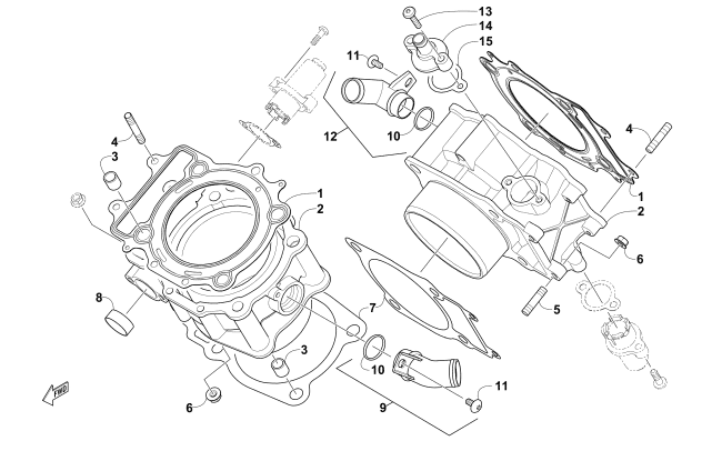 Parts Diagram for Arctic Cat 2016 1000 MUD PRO SE EPS ATV CYLINDER ASSEMBLY