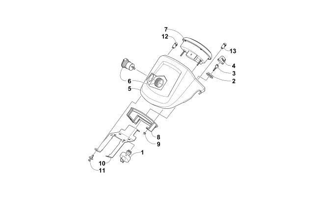 Parts Diagram for Arctic Cat 2015 700 DIESEL ATV INSTRUMENT POD ASSEMBLY