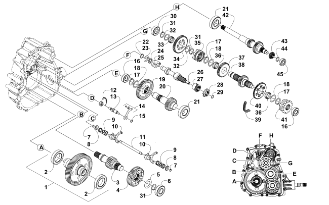 Parts Diagram for Arctic Cat 2017 WILDCAT TRAIL SE EPS ATV TRANSAXLE ASSEMBLY