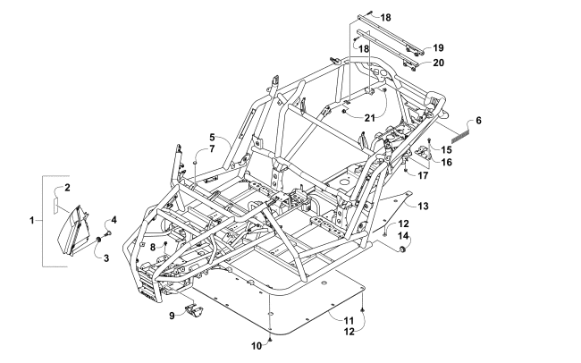 Parts Diagram for Arctic Cat 2015 WILDCAT ATV FRAME, HEADLIGHTS, AND RELATED PARTS