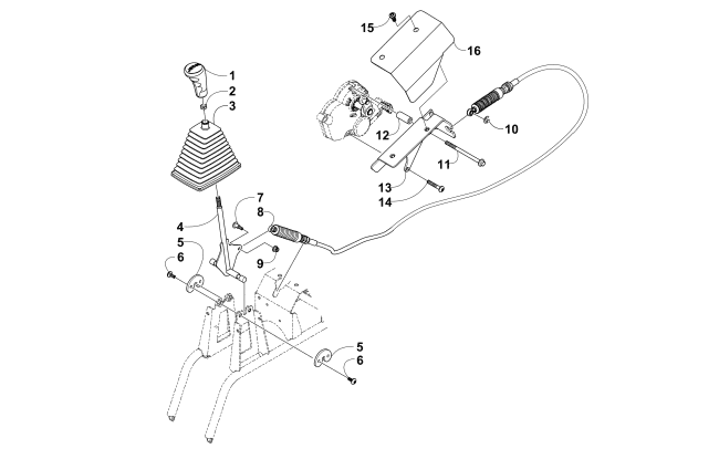 Parts Diagram for Arctic Cat 2016 WILDCAT X ATV SHIFTER ASSEMBLY