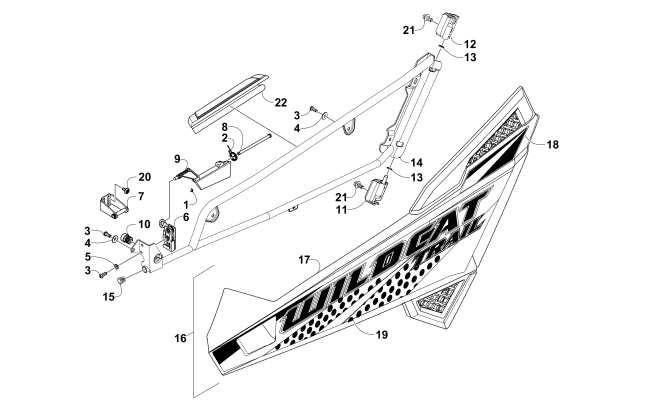 Parts Diagram for Arctic Cat 2015 WILDCAT TRAIL LIMITED ATV DOOR ASSEMBLY