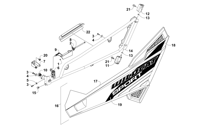 Parts Diagram for Arctic Cat 2015 WILDCAT SPORT LIME ATV DOOR ASSEMBLY