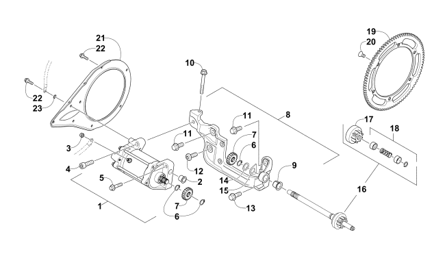 Parts Diagram for Arctic Cat 2015 M 8000 SNO PRO LTD ES 153 SNOWMOBILE STARTER MOTOR ASSEMBLY