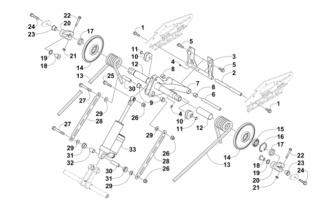 Parts Diagram for Arctic Cat 2016 ZR 4000 RR 129 SNOWMOBILE REAR SUSPENSION REAR ARM ASSEMBLY