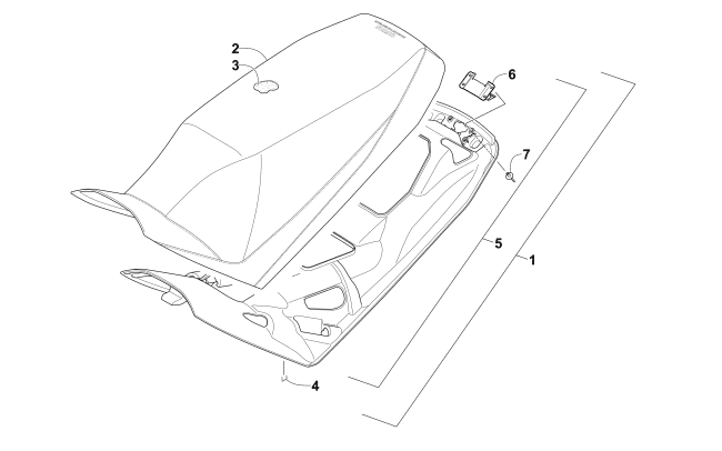 Parts Diagram for Arctic Cat 2016 XF 7000 HIGH COUNTRY 141 SNOWMOBILE SEAT ASSEMBLY