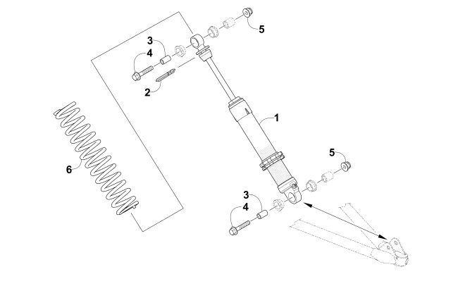 Parts Diagram for Arctic Cat 2016 XF 7000 CROSS-TOUR SNOWMOBILE SHOCK ABSORBER ASSEMBLY