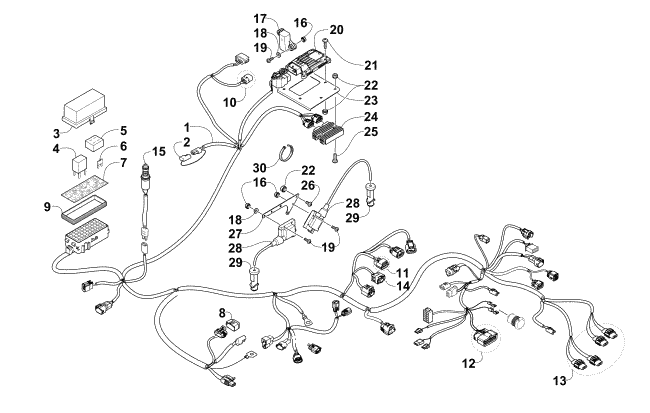 Parts Diagram for Arctic Cat 2015 TRV 1000 LTD ATV WIRING HARNESS ASSEMBLY