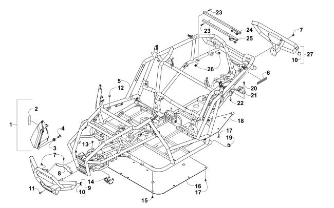 Parts Diagram for Arctic Cat 2016 WILDCAT X LTD EPS ATV FRAME, HEADLIGHTS, AND RELATED PARTS