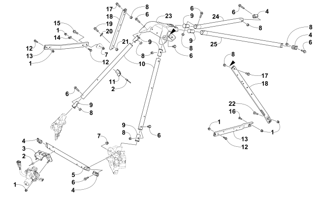 Parts Diagram for Arctic Cat 2015 M 8000 SNO PRO 162 SNOWMOBILE STEERING SUPPORT ASSEMBLY