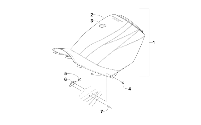 Parts Diagram for Arctic Cat 2015 M 8000 MCCLURE LTD 153 SNOWMOBILE SEAT ASSEMBLY