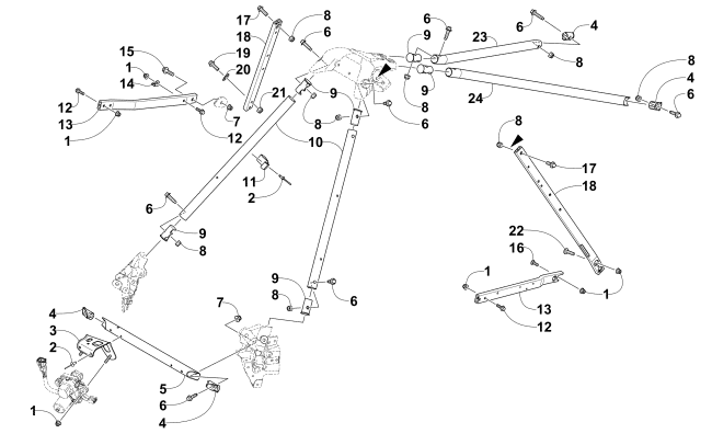 Parts Diagram for Arctic Cat 2015 M 8000 MCCLURE LTD 153 SNOWMOBILE STEERING SUPPORT ASSEMBLY