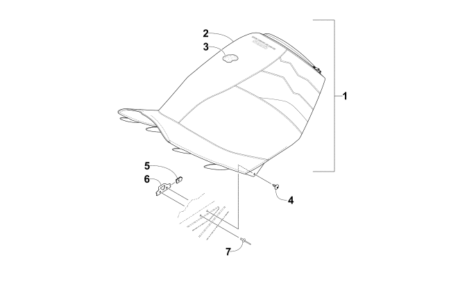 Parts Diagram for Arctic Cat 2015 M 8000 KINCAID LTD 153 SNOWMOBILE SEAT ASSEMBLY