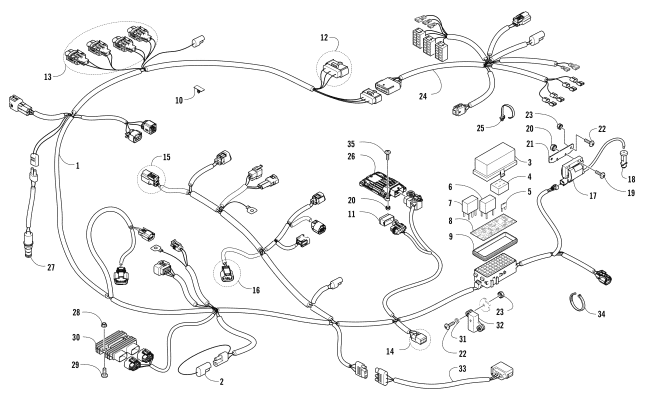 Parts Diagram for Arctic Cat 2015 PROWLER 700 HDX XT ATV WIRING HARNESS ASSEMBLY