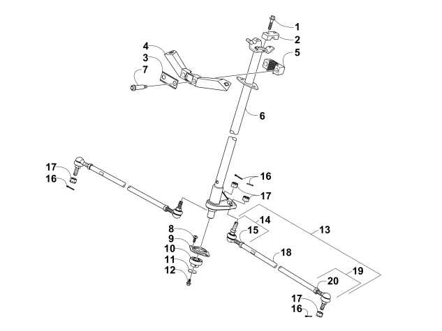 Parts Diagram for Arctic Cat 2016 ALTERRA 550 ATV STEERING ASSEMBLY