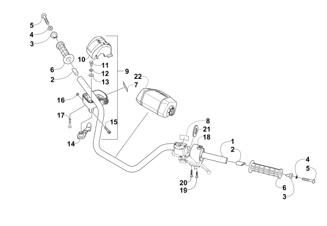 Parts Diagram for Arctic Cat 2015 XR 700 ATV HANDLEBAR ASSEMBLY