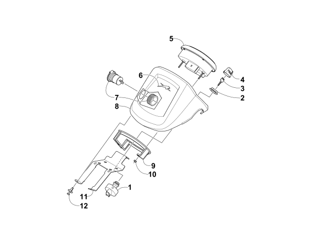Parts Diagram for Arctic Cat 2015 700 MUD PRO LTD ATV INSTRUMENT POD ASSEMBLY