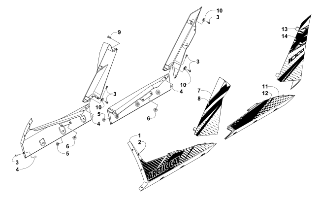 Parts Diagram for Arctic Cat 2015 WILDCAT 4X ATV SIDE PANEL ASSEMBLY