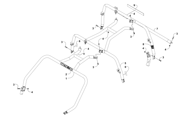 Parts Diagram for Arctic Cat 2015 WILDCAT 4X ATV ROPS ASSEMBLY