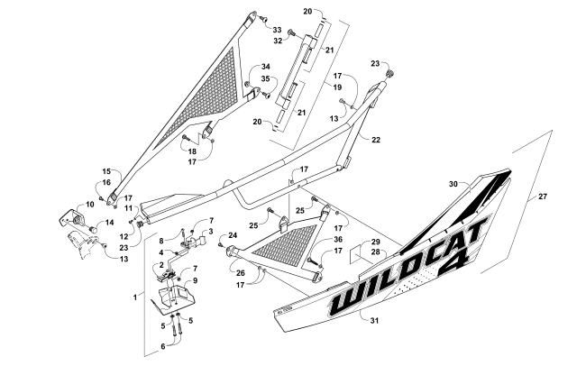 Parts Diagram for Arctic Cat 2015 WILDCAT 4X ATV FRONT DOOR ASSEMBLY