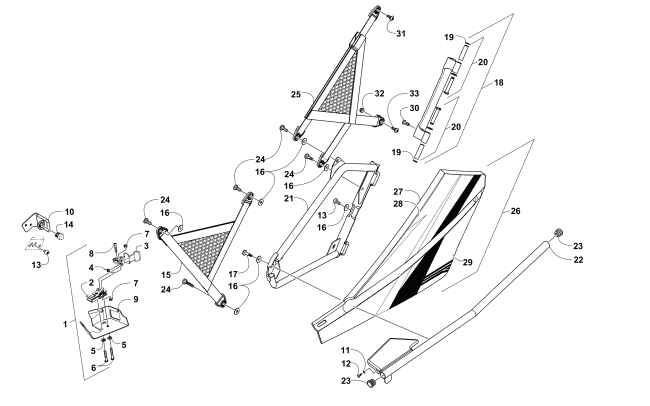 Parts Diagram for Arctic Cat 2015 WILDCAT 4X ATV REAR DOOR ASSEMBLY