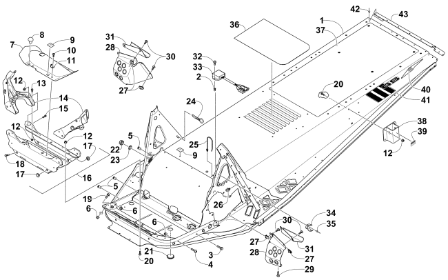 Parts Diagram for Arctic Cat 2015 BEARCAT 5000 XT GS SNOWMOBILE CHASSIS ASSEMBLY