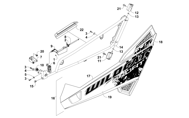 Parts Diagram for Arctic Cat 2015 WILDCAT SPORT XT ATV DOOR ASSEMBLY