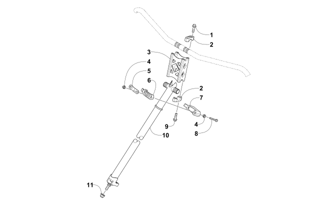 Parts Diagram for Arctic Cat 2015 PANTERA 7000 SNOWMOBILE STEERING POST ASSEMBLY