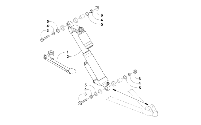 Parts Diagram for Arctic Cat 2015 ZR 6000 TUCKER HIBBERT RR SNOWMOBILE FRONT SHOCK ABSORBER ASSEMBLY