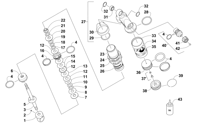 Parts Diagram for Arctic Cat 2015 ZR 6000 TUCKER HIBBERT RR SNOWMOBILE REAR SUSPENSION FRONT ARM SHOCK ABSORBER