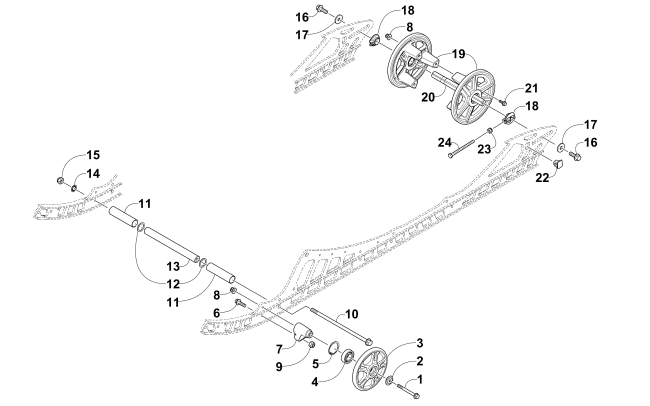 Parts Diagram for Arctic Cat 2015 M 8000 MCCLURE LTD 153 SNOWMOBILE IDLER WHEEL ASSEMBLY