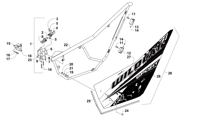 Parts Diagram for Arctic Cat 2015 WILDCAT SPORT LIMITED ATV DOOR ASSEMBLY