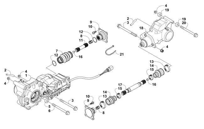Parts Diagram for Arctic Cat 2016 ALTERRA 550 ATV DRIVE TRAIN ASSEMBLY