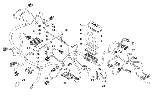 Parts Diagram for Arctic Cat 2015 XR 500 ATV WIRING HARNESS ASSEMBLY