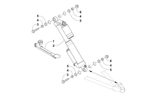Parts Diagram for Arctic Cat 2016 ZR 6000 R XC SNOWMOBILE FRONT SHOCK ABSORBER ASSEMBLY