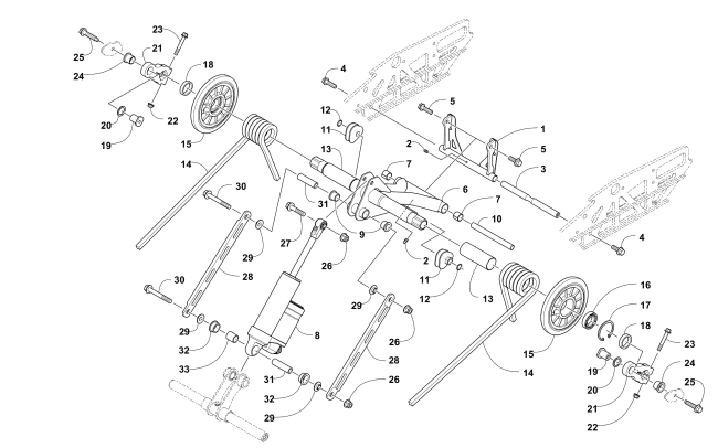 Parts Diagram for Arctic Cat 2015 ZR 6000 R XC SNOWMOBILE REAR SUSPENSION REAR ARM ASSEMBLY