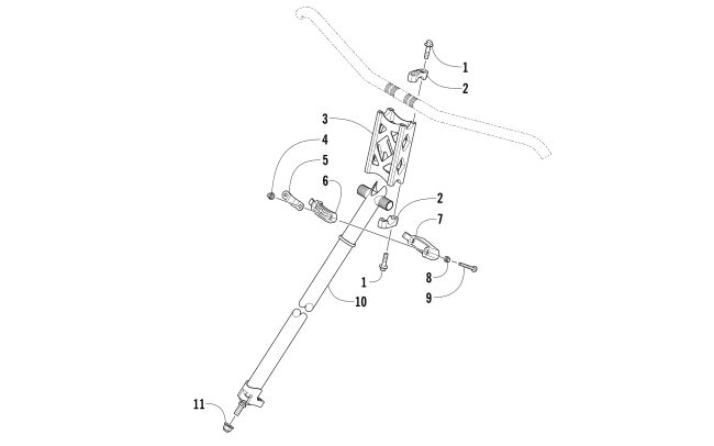 Parts Diagram for Arctic Cat 2016 ZR 4000 RR 129 SNOWMOBILE STEERING POST ASSEMBLY