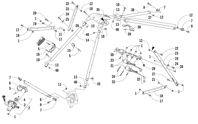 Parts Diagram for Arctic Cat 2016 ZR 6000 LXR ES SNOWMOBILE STEERING SUPPORT ASSEMBLY
