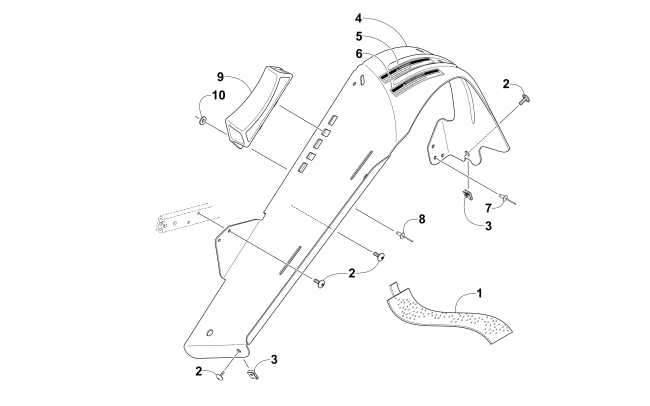 Parts Diagram for Arctic Cat 2016 ZR 6000 R XC SNOWMOBILE BELT GUARD ASSEMBLY