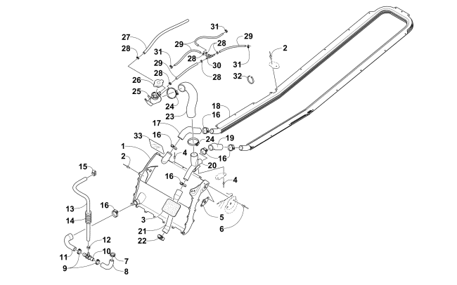 Parts Diagram for Arctic Cat 2015 ZR 6000 R SX SNOWMOBILE COOLING ASSEMBLY