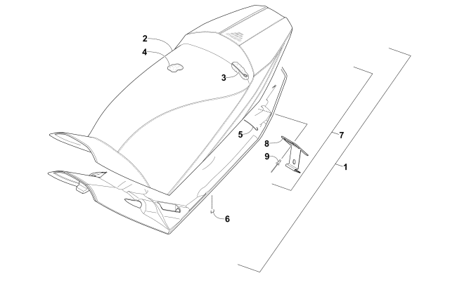 Parts Diagram for Arctic Cat 2016 ZR 9000 RR 129 SNOWMOBILE SEAT ASSEMBLY